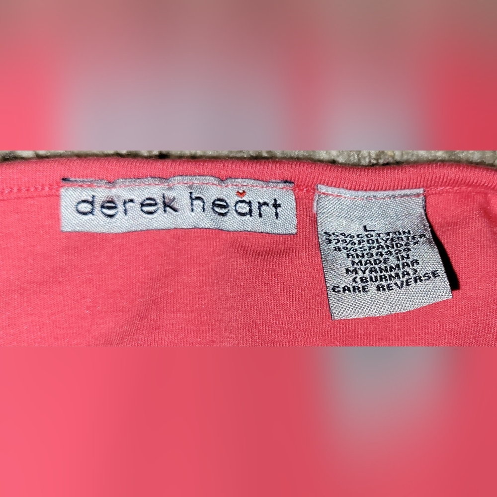 Derek Heart Halter Tank Top Tie Behind size large - Picture 3 of 3